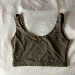 Brandy Melville Olive Green Lydia Top